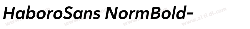 HaboroSans NormBold字体转换